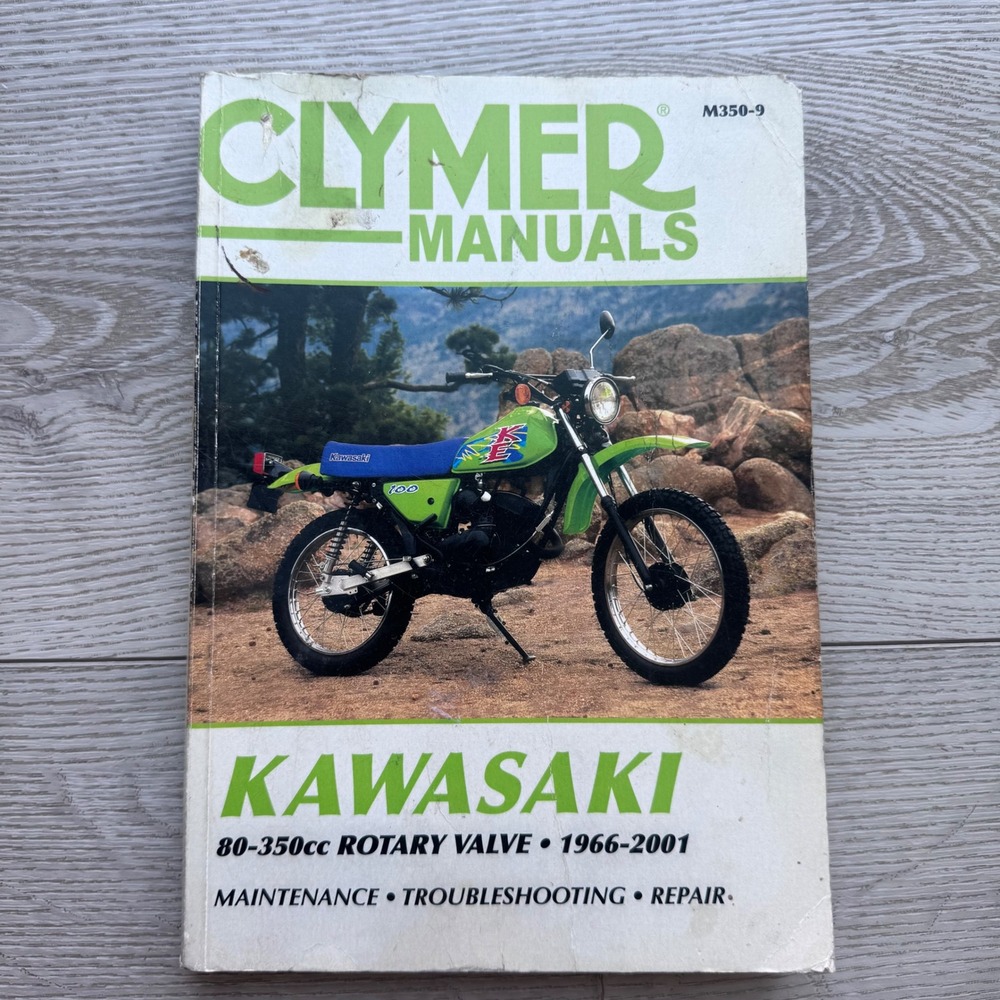 Clymer Kawasaki 80-350cc Rotary Valve 1966-2001 Repair Manual M350-9